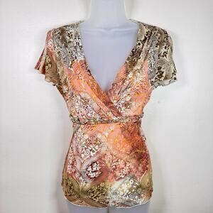 Vtg Axcess Womens Y2K Babydoll Fairy Top Size L Stretch Whimsygoth Mesh